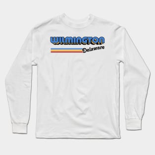 Wilmington Beach, Delaware / / Retro Styled Design Long Sleeve T-Shirt